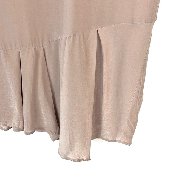 AllSaints Roka Rose Pink Silk-Blend Asymmetrical Dress - Picture 7 of 11